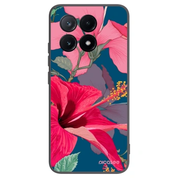 Picasee husă neagră din silicon pentru Xiaomi Poco X6 Pro - Hibiscus