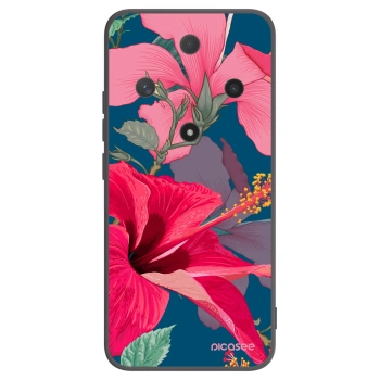 Picasee husă neagră din silicon pentru Honor Magic6 Lite 5G - Hibiscus