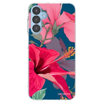 Picasee husă transparentă din silicon pentru Samsung Galaxy A15 A156B 5G - Hibiscus