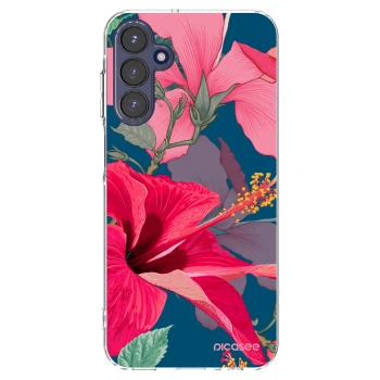 Picasee husă transparentă din silicon pentru Samsung Galaxy A15 A155F 4G - Hibiscus
