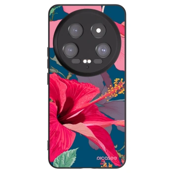 Picasee husă neagră din silicon pentru Xiaomi 14 Ultra - Hibiscus