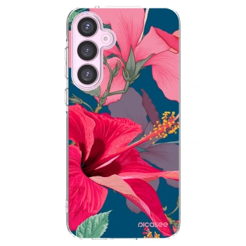 Picasee husă transparentă din silicon pentru Samsung Galaxy A55 5G A556B - Hibiscus