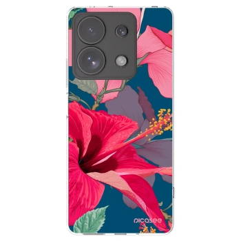 Picasee husă transparentă din silicon pentru Xiaomi Redmi Note 13 Pro 4G - Hibiscus