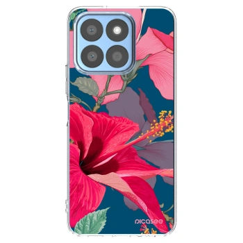 Picasee husă transparentă din silicon pentru Honor X8b - Hibiscus