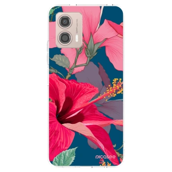 Picasee husă transparentă din silicon pentru Motorola Moto G53 5G - Hibiscus