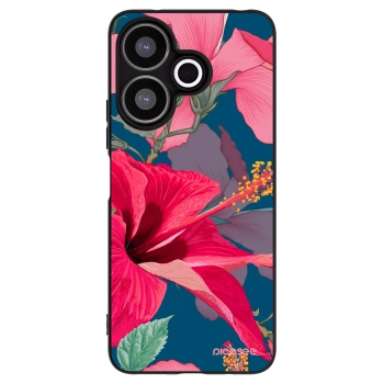 Picasee husă neagră din silicon pentru Xiaomi Redmi 13 4G - Hibiscus