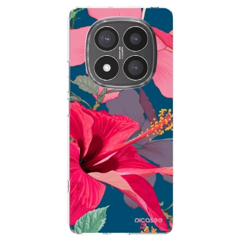 Picasee husă transparentă din silicon pentru Xiaomi Redmi Note 14 Pro+ 5G - Hibiscus