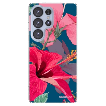Picasee husă transparentă din silicon pentru Samsung Galaxy S25 Ultra 5G - Hibiscus