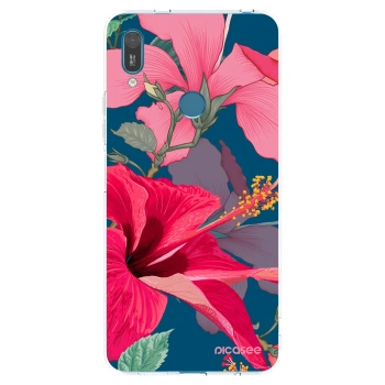 Picasee husă transparentă din silicon pentru Huawei Y7 2019 - Hibiscus