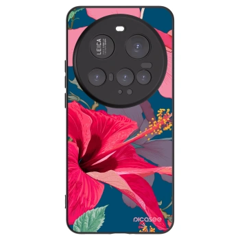 Picasee husă neagră din silicon pentru Xiaomi 15 Ultra - Hibiscus
