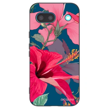 Picasee husă neagră din silicon pentru Google Pixel 8a - Hibiscus