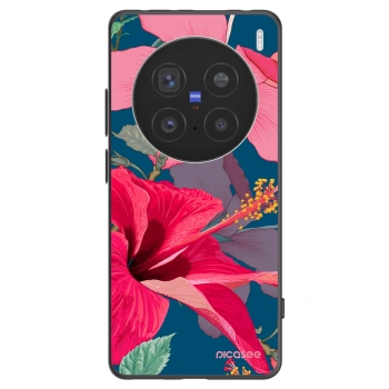 Picasee husă neagră din silicon pentru Vivo X200 Pro - Hibiscus