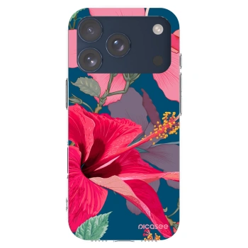 Picasee husă transparentă din silicon pentru Apple iPhone 17 Pro - Hibiscus