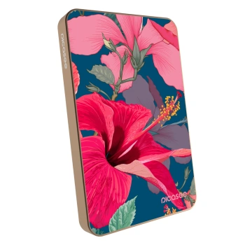 Powerbank cu MagSafe 5 000 mAh cu design propriu De aur - Hibiscus