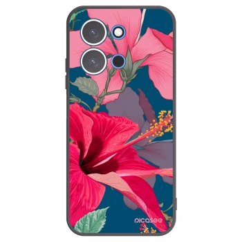 Picasee husă neagră din silicon pentru Xiaomi Redmi 15C 4G - Hibiscus