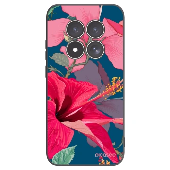 Picasee husă neagră din silicon pentru Xiaomi Redmi Note 15 Pro 4G - Hibiscus