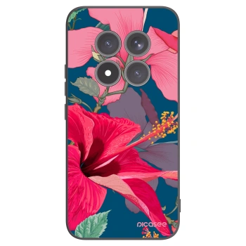 Picasee husă neagră din silicon pentru Xiaomi Redmi Note 15 Pro+ - Hibiscus
