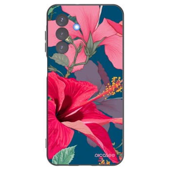 Picasee husă neagră din silicon pentru Samsung Galaxy A17 5G - Hibiscus