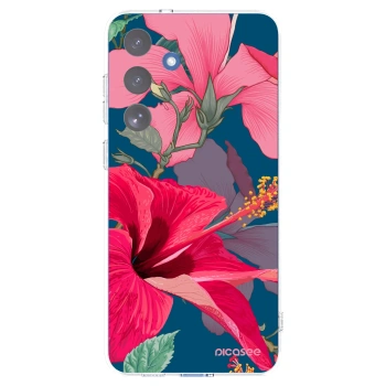 Picasee husă transparentă din silicon pentru Samsung Galaxy S25 FE 5G - Hibiscus