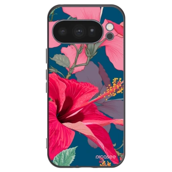Picasee husă neagră din silicon pentru Google Pixel 10 Pro - Hibiscus