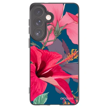 Picasee husă neagră din silicon pentru Samsung Galaxy S26+ - Hibiscus