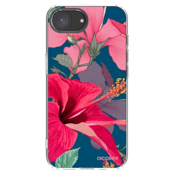 Picasee husă transparentă din silicon pentru Apple iPhone 17e - Hibiscus