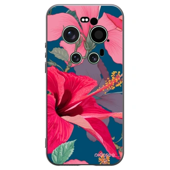 Picasee husă neagră din silicon pentru Xiaomi 17 Ultra - Hibiscus