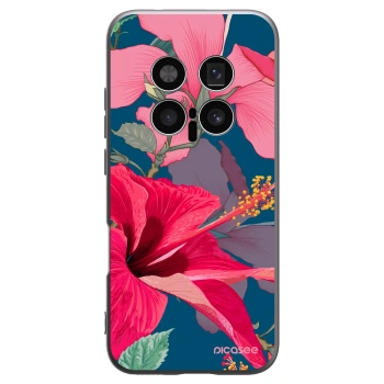Picasee husă neagră din silicon pentru Honor Magic8 Pro 5G - Hibiscus