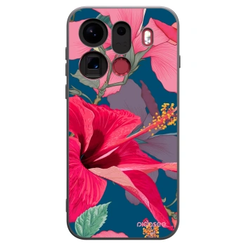Picasee husă neagră din silicon pentru OPPO Find X9 Pro - Hibiscus