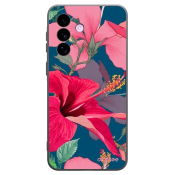 Picasee husă neagră din silicon pentru Samsung Galaxy A57 5G - Hibiscus