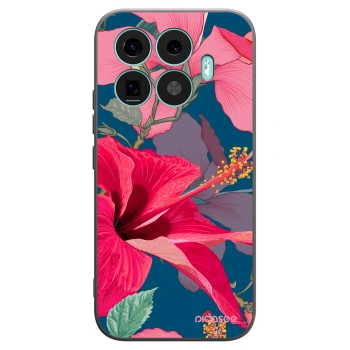 Picasee husă neagră din silicon pentru Xiaomi 17T - Hibiscus