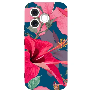 Picasee husă neagră din silicon pentru Honor 600 Lite - Hibiscus
