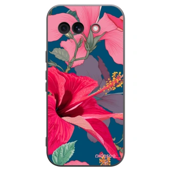Picasee husă neagră din silicon pentru Google Pixel 10a - Hibiscus