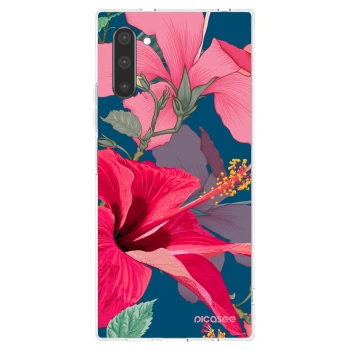 Picasee husă transparentă din silicon pentru Samsung Galaxy Note 10 N970F - Hibiscus
