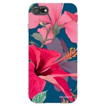 Picasee husă transparentă din silicon pentru Apple iPhone 8 - Hibiscus