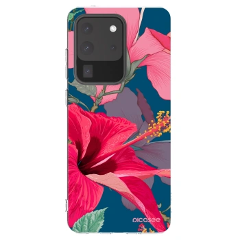 Picasee husă transparentă din silicon pentru Samsung Galaxy S20 Ultra 5G G988F - Hibiscus