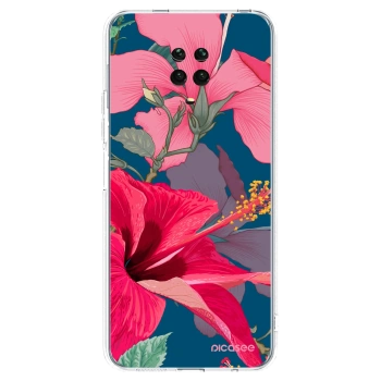 Picasee husă transparentă din silicon pentru Xiaomi Redmi Note 9 Pro - Hibiscus