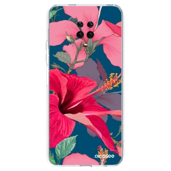 Picasee husă transparentă din silicon pentru Xiaomi Redmi Note 9S - Hibiscus