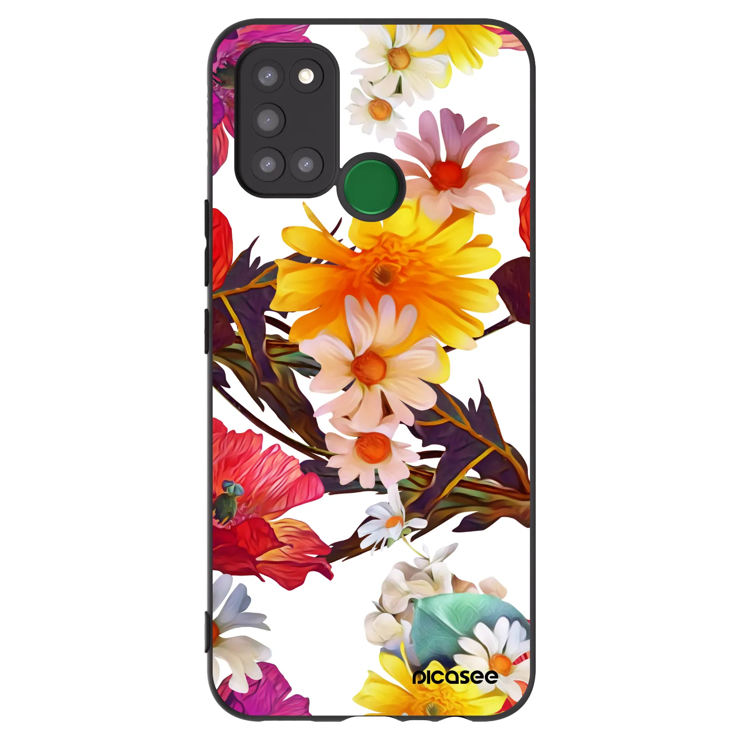Picasee husă neagră din silicon pentru Realme 7i - Meadow