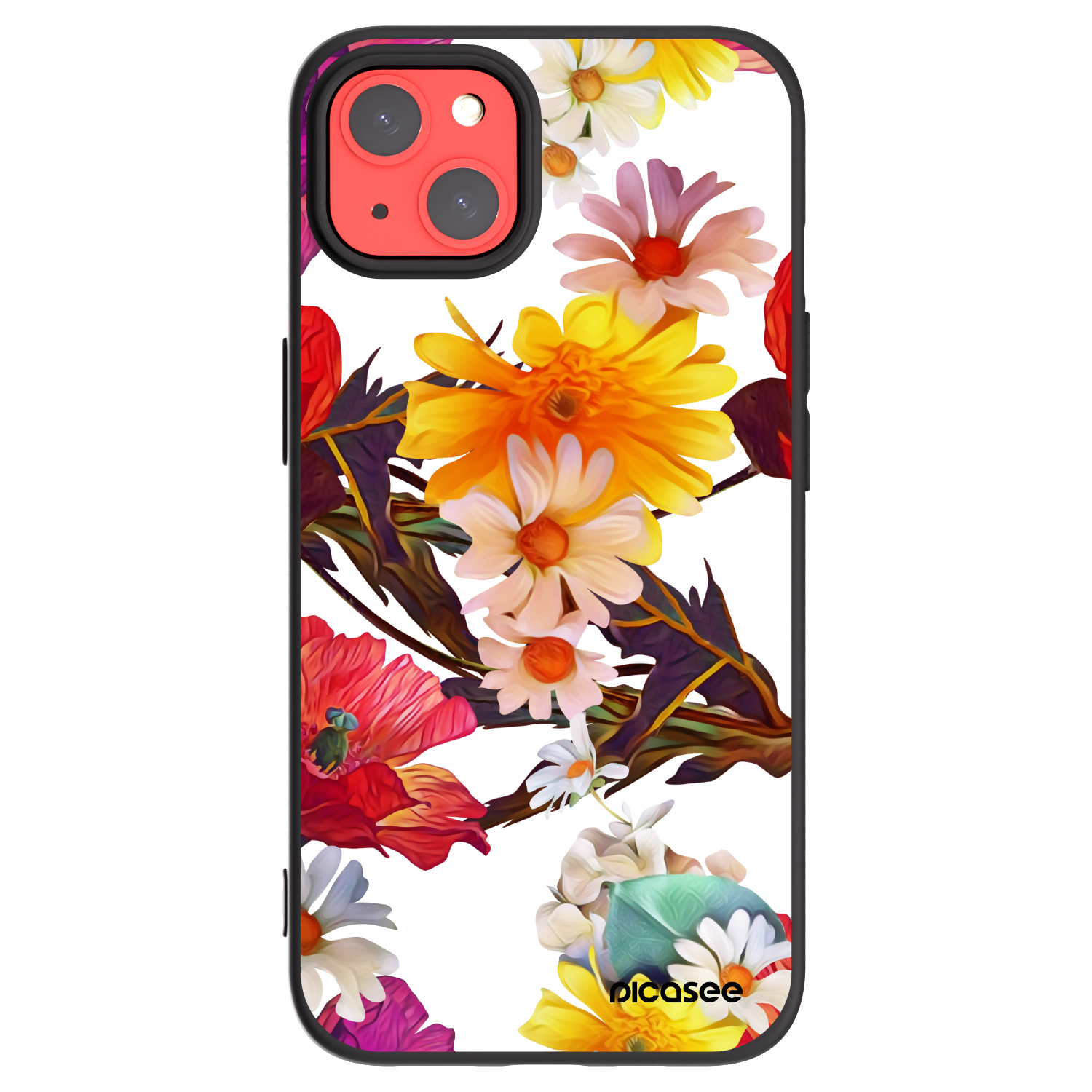 Picasee husă neagră din silicon pentru Apple iPhone 13 - Meadow