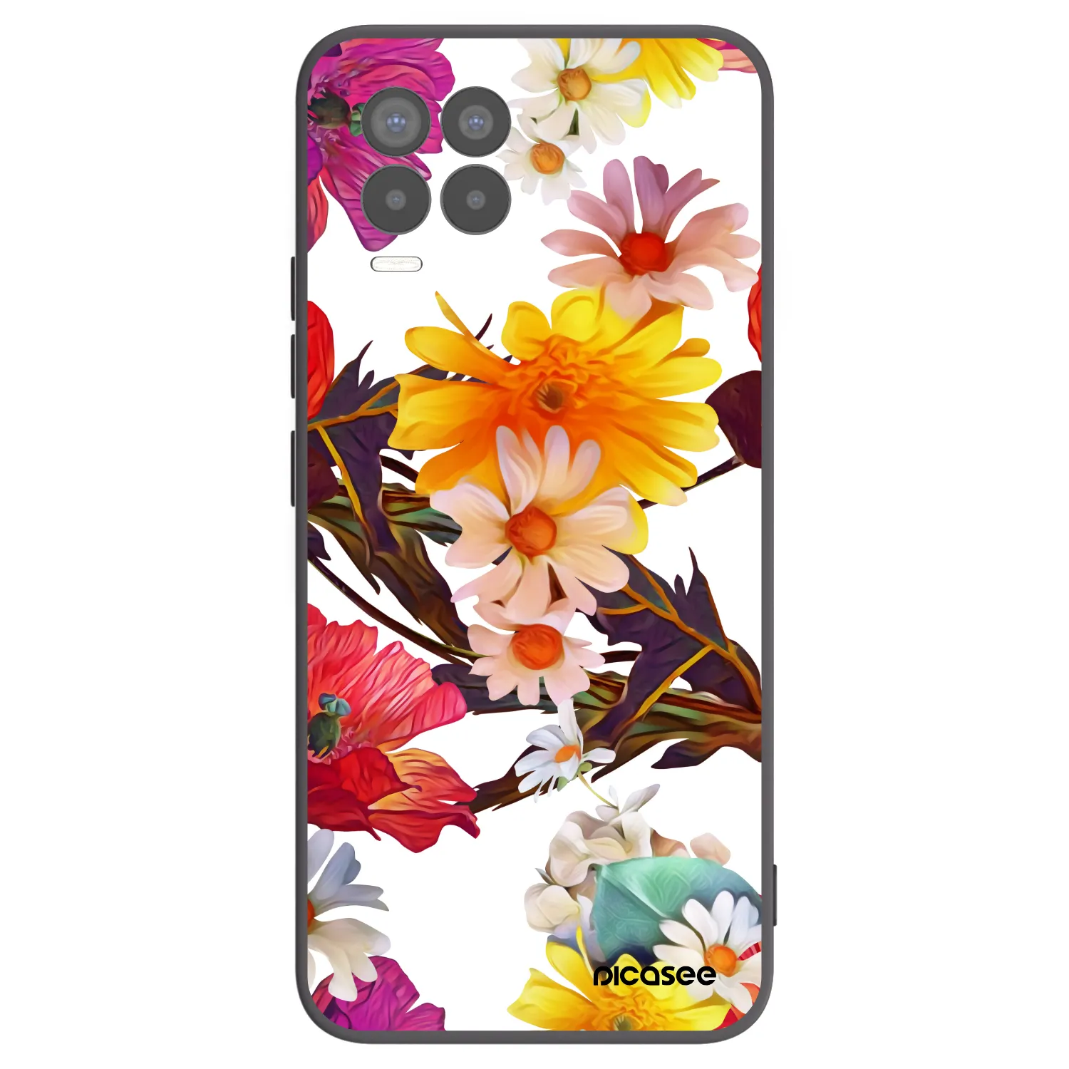 Picasee husă neagră din silicon pentru Realme 8 4G - Meadow