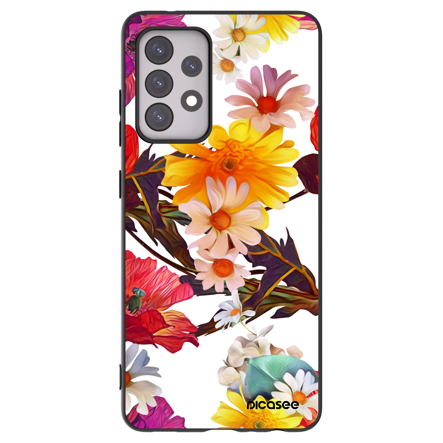 Picasee husă neagră din silicon pentru Samsung Galaxy A52s 5G A528B - Meadow