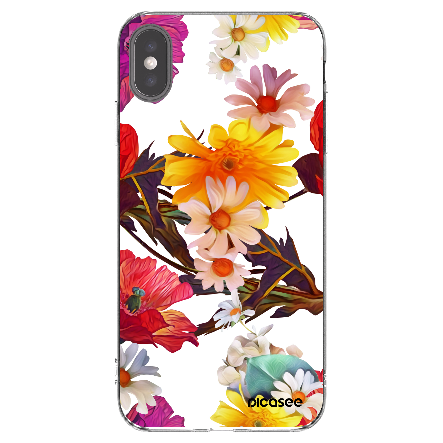 Picasee husă transparentă din silicon pentru Apple iPhone XS Max - Meadow