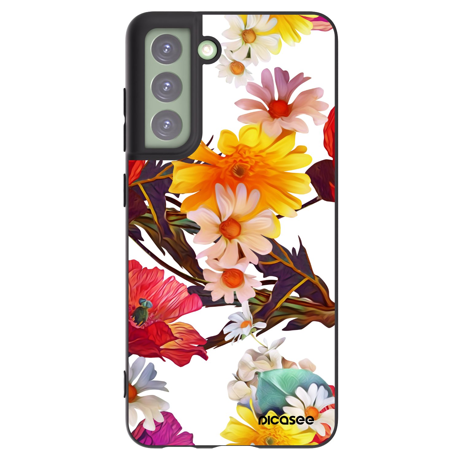 Picasee husă neagră din silicon pentru Samsung Galaxy S21 FE 5G - Meadow