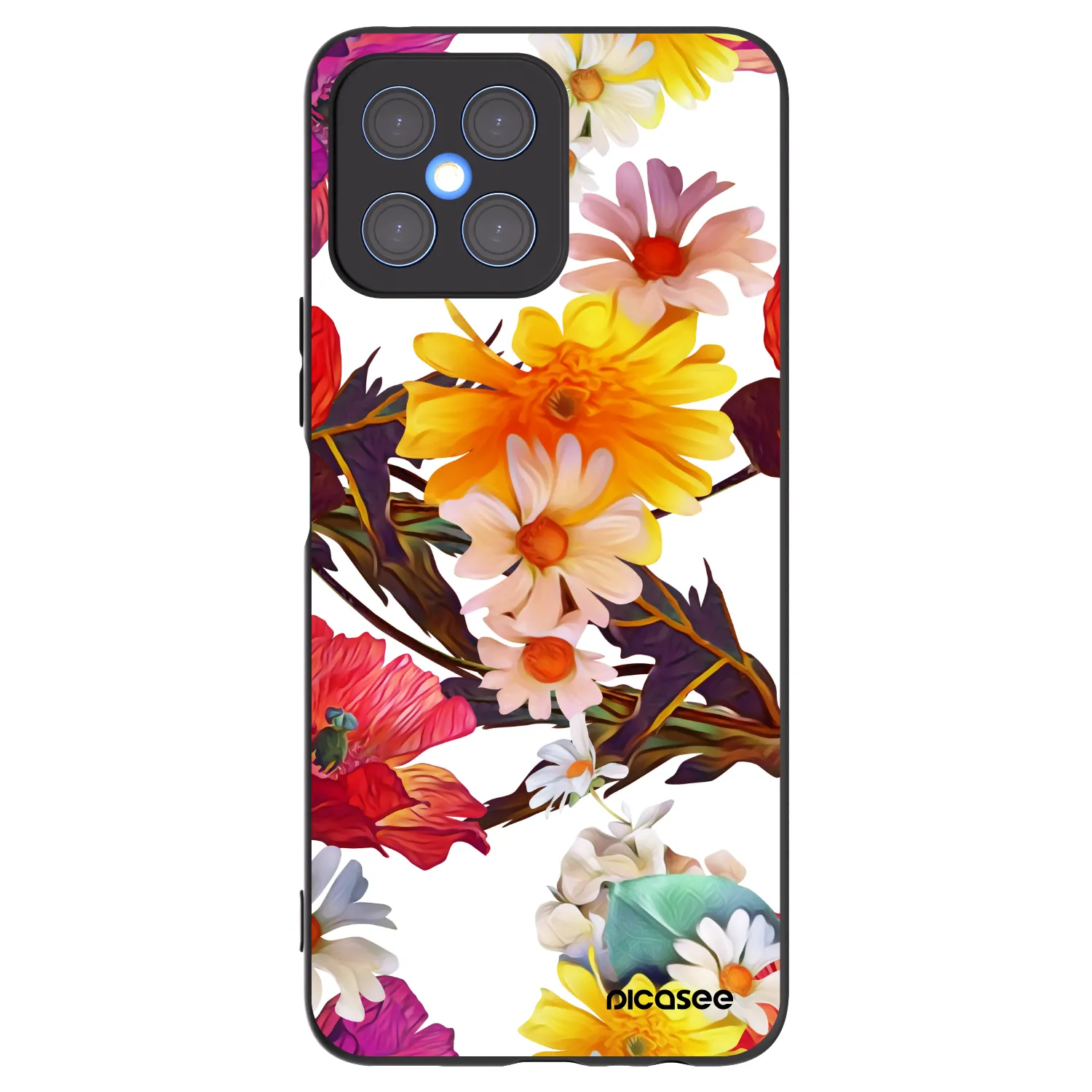 Picasee husă neagră din silicon pentru Honor X8 4G - Meadow