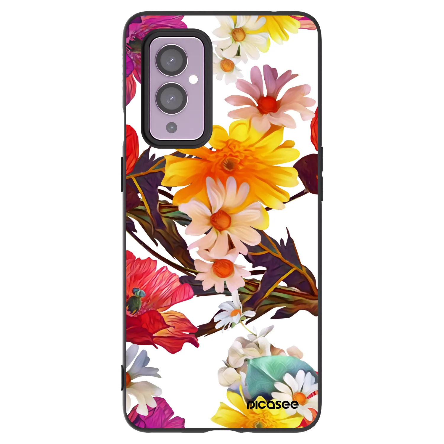 Picasee husă neagră din silicon pentru OnePlus 9 - Meadow