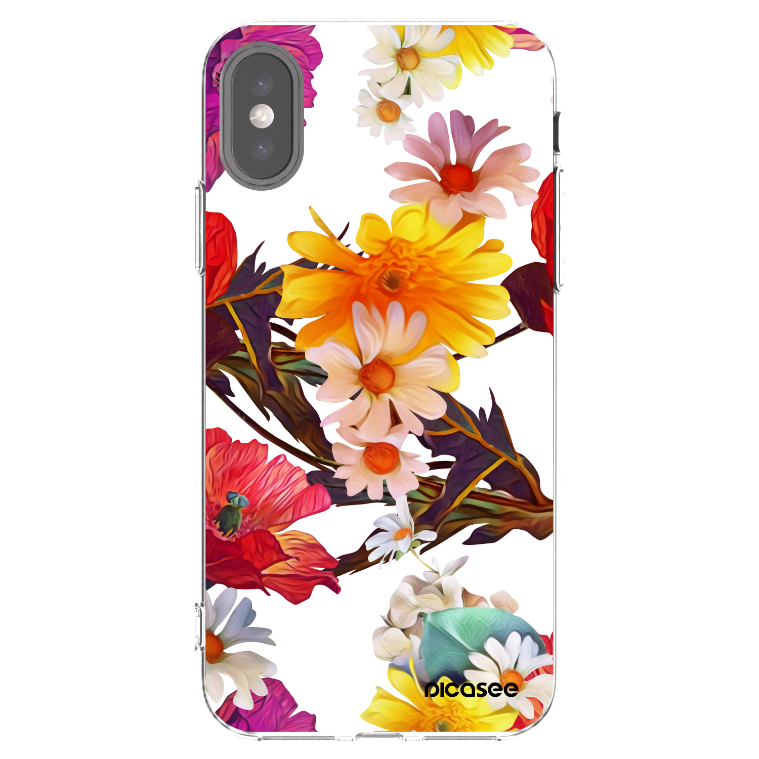 Picasee husă transparentă din silicon pentru Apple iPhone X/XS - Meadow