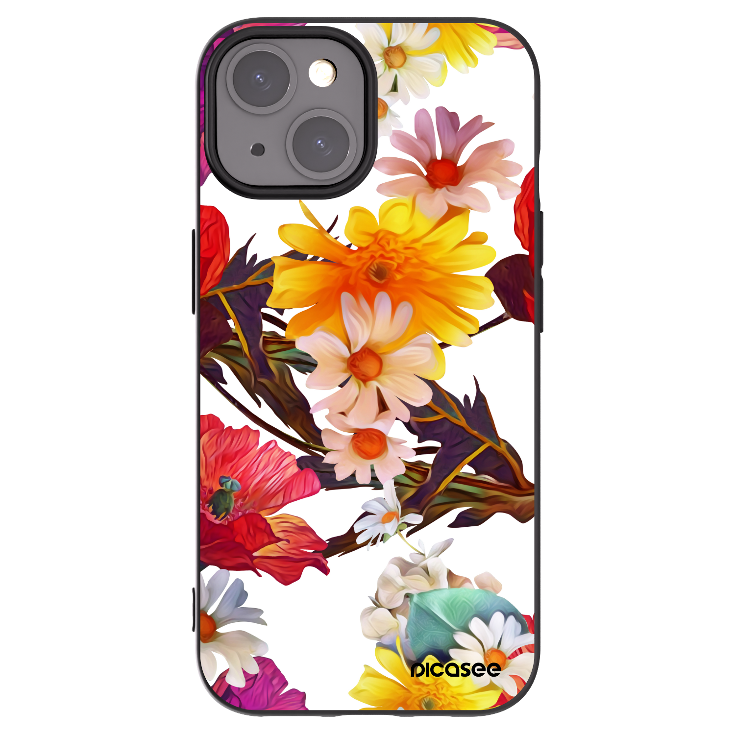 Picasee husă neagră din silicon pentru Apple iPhone 15 - Meadow