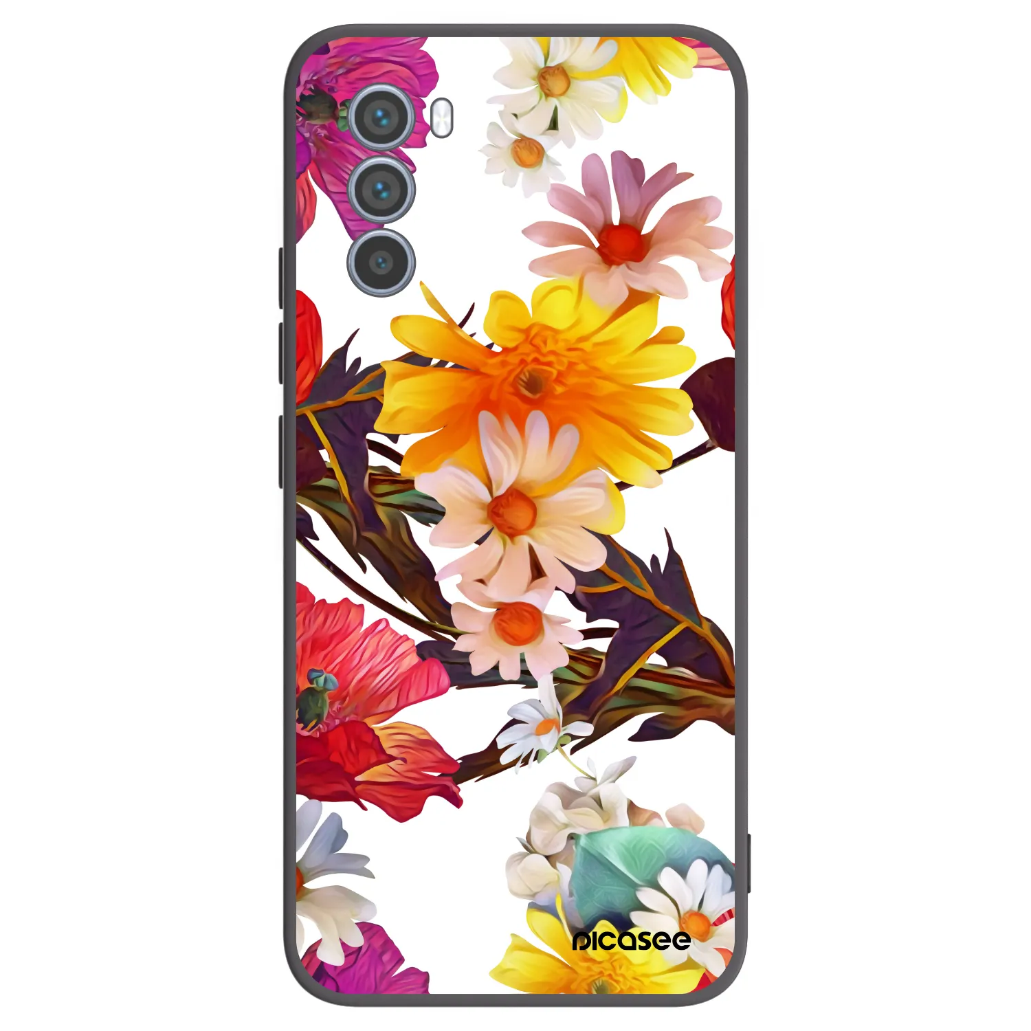 Picasee husă neagră din silicon pentru Motorola Moto G62 - Meadow