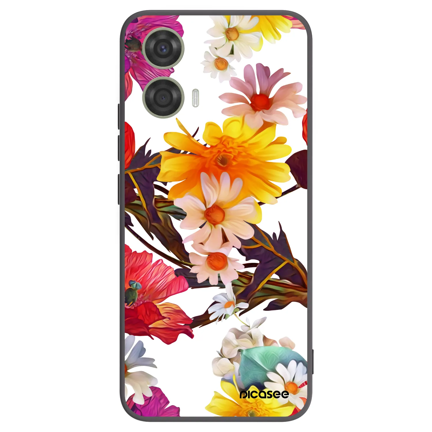 Picasee husă neagră din silicon pentru Motorola Moto G24 - Meadow